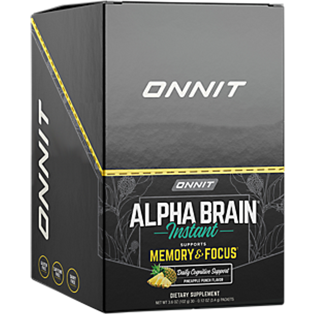 Onnit Alpha Brain Memory & Focus, Instant, Pineapple Punch Flavor - 30 pack, 0.12 oz packets
