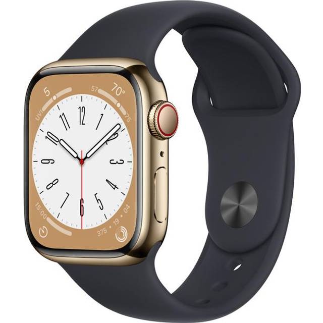 Apple Watch Series 8 Cellular 41mm Stainless Steel Case with Sport Band •  Price »
