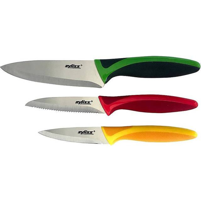 ZYLISS 3 Piece Value Knife Set with Sheath Covers, Stainless Steel NEW