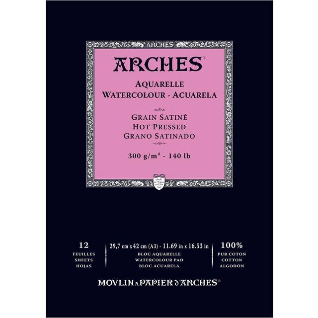 Papier aquarelle Arches, 22 x 30 140lb/300gr grain torchon