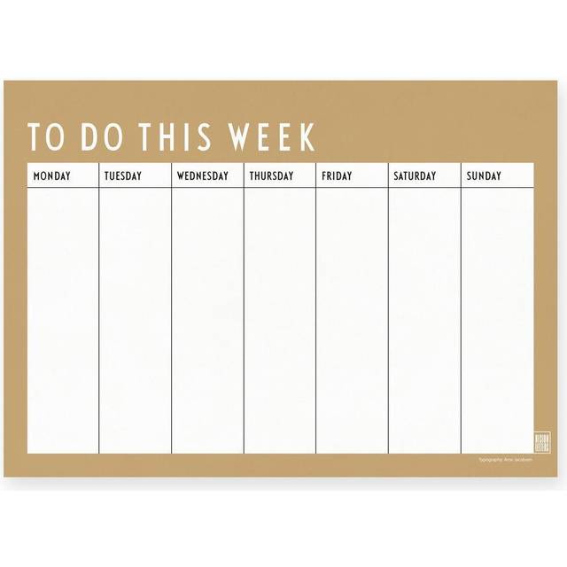 Design Letters weekly planner Beige