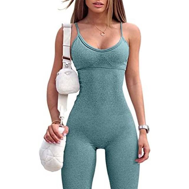  OQQ Athletic Jumpsuits For Women Seamless Workout