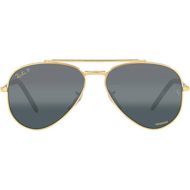 Ray-Ban Unisex Polarized Sunglasses, New Aviator 62 Legend Gold