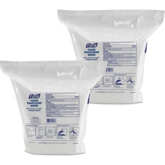 Purell Hand Sanitizing Wipes Unscented 1200 Wipes Per Pack Carton