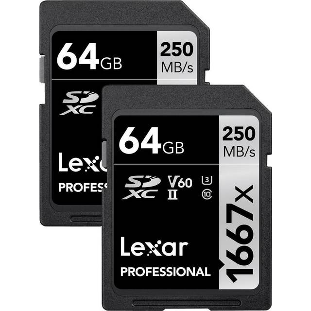 LEXAR 64GB PROFESSIONAL 1667X UHS-II SDXC