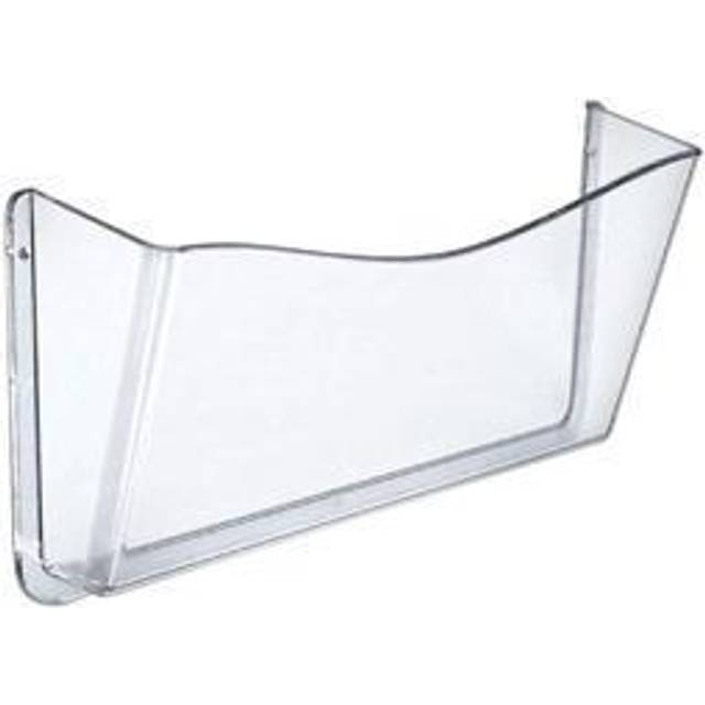 Azar Displays Double-Foot Acrylic Sign Holders, 6 x 4, Clear, Pack Of 10