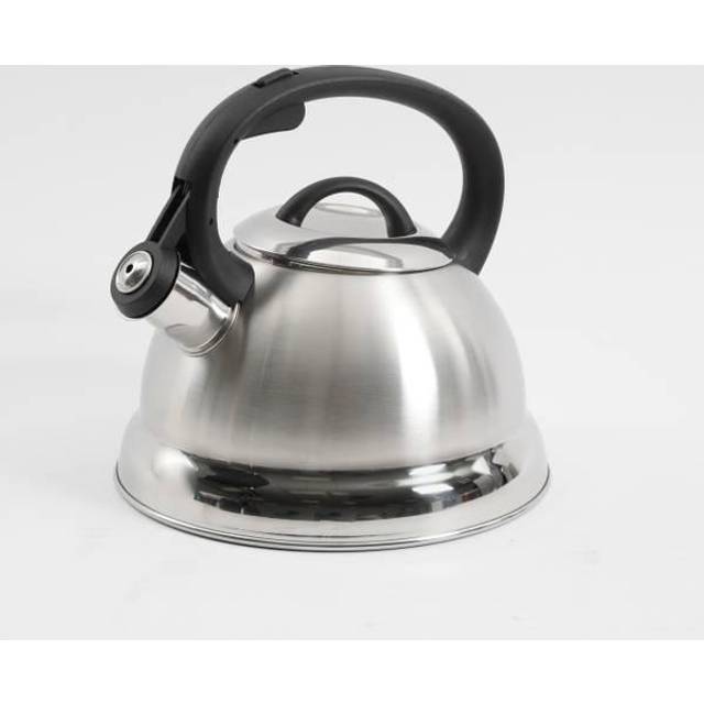 Mr. Coffee Flintshire Stainless Steel Whistling Tea Kettle, Silver, 1.75 qt