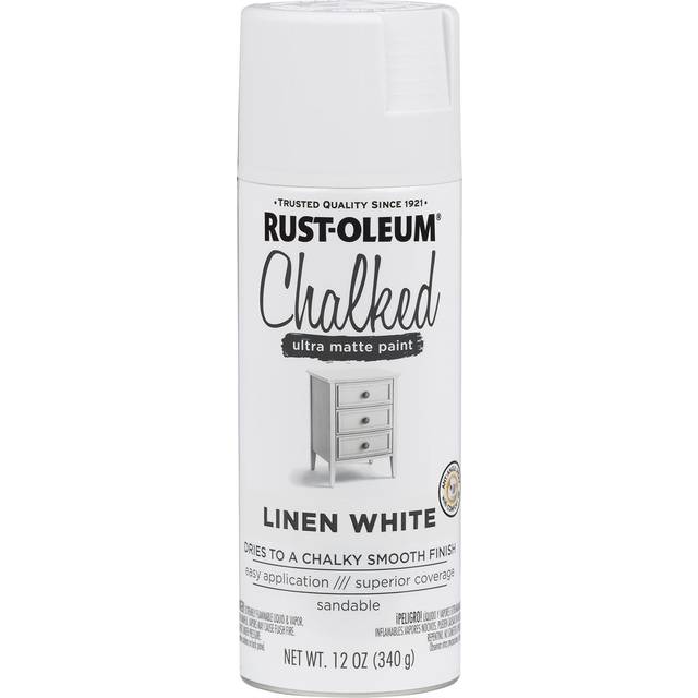 Rust-Oleum Chalked 12 oz Wood Paint Linen White • Price »