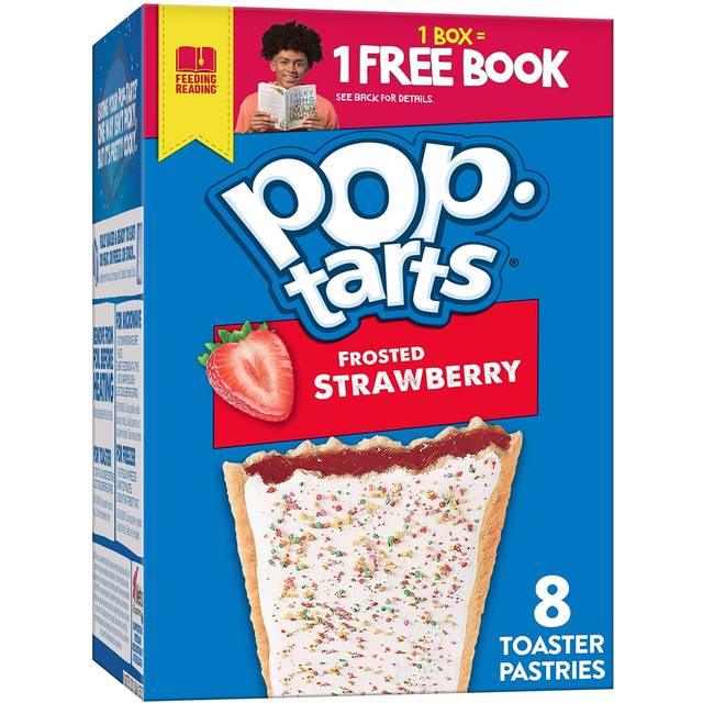 Kellogg's Frosted Strawberry Pop Tarts Toaster Pastries 8 Count 13.5oz Box