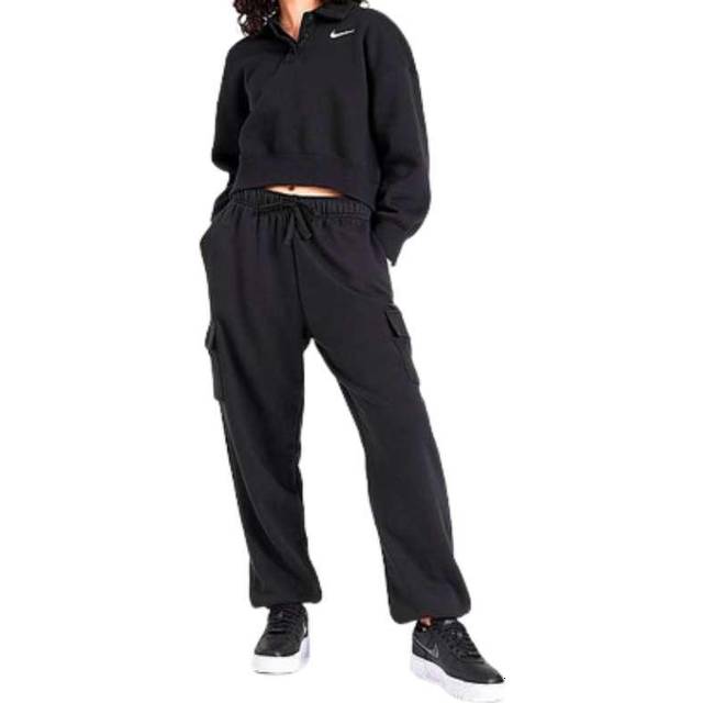 Nike Sportswear Club Fleece Mid-Rise Oversized Cargo Sweatpants Women's -  Black/White • Price »