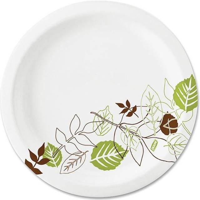 Dixie® UX9PATHPK, Pathways Paper Plates, 8-1/2 Dia., Green/Burg/Wht,  15/Pack