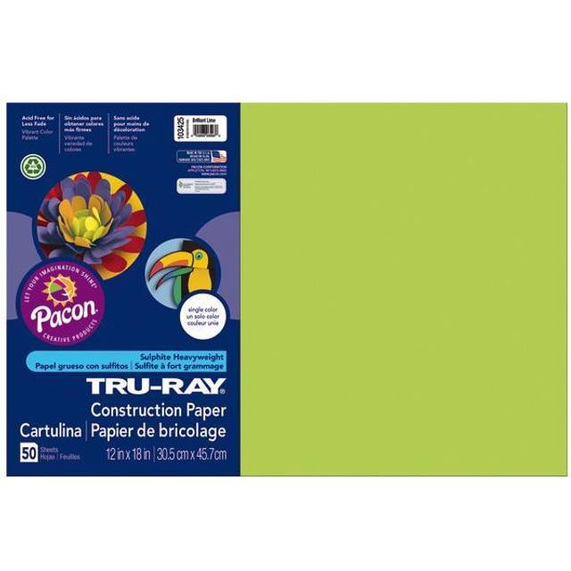 Tru-Ray Sulphite Construction Paper, 12 x 18 Inches, Blue, 50 Sheets 