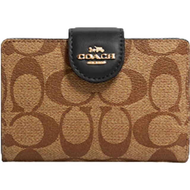 Products :: Coach Outlet Small Trifold Wallet In Blocked Signature