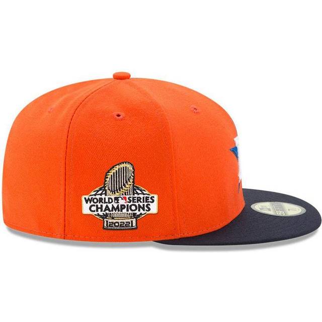 Houston Astros New Era 2022 World Series Champions Alternate Side Patch  59FIFTY Fitted Hat - Orange/Navy