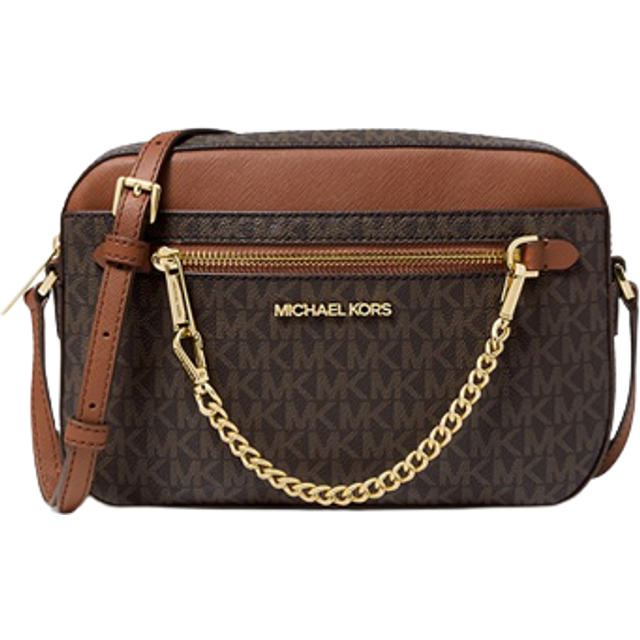 Michael Kors Reed Large Belted Logo Shoulder Bag Tote Purse Vanilla MK –  Gaby's Bags