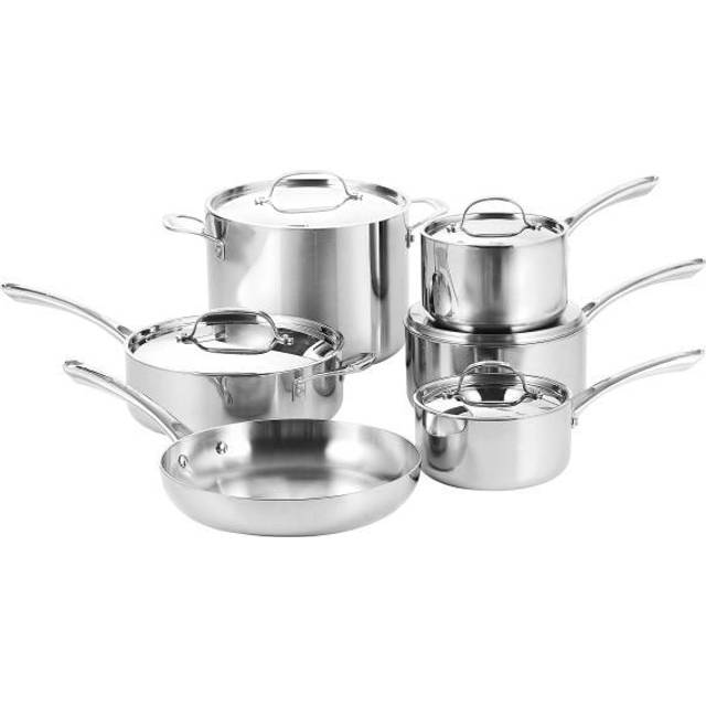 Cuisinart Chef s Classic Cookware Set Silver - Office Depot