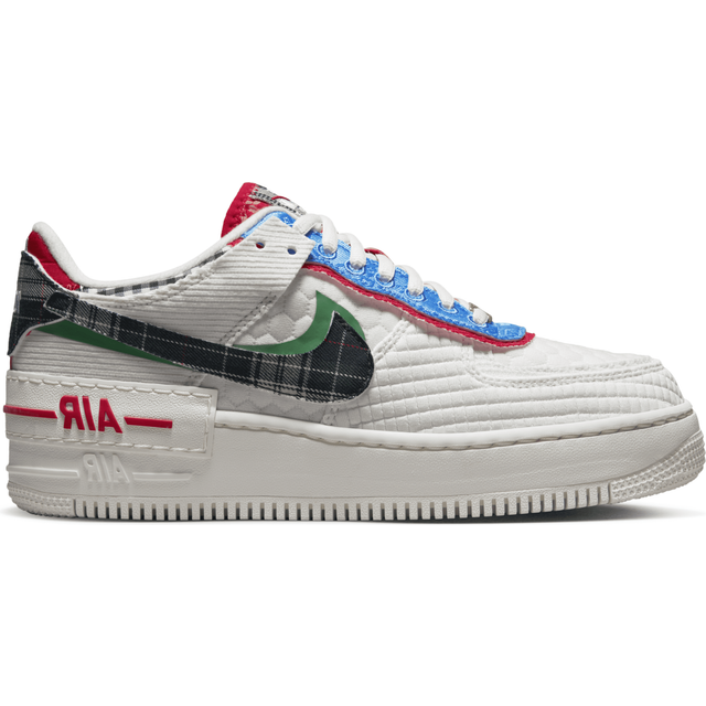 Nike Air Force 1 Shadow Summit White/Blue Women's Shoes, White/Green, Size: 8