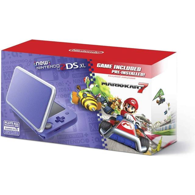 Nintendo New 2DS XL Purple Silver With Mario Kart 7 Pre-installed 