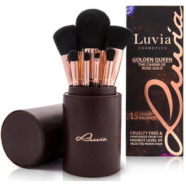 Luvia Cosmetics Brush Gold Queen Golden » Preis • 1 Set Stk Rose Set Brush