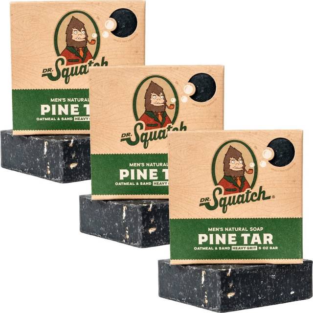 Dr. Squatch All Natural Bar Soap for Men with Heavy Grit Pine Tar
