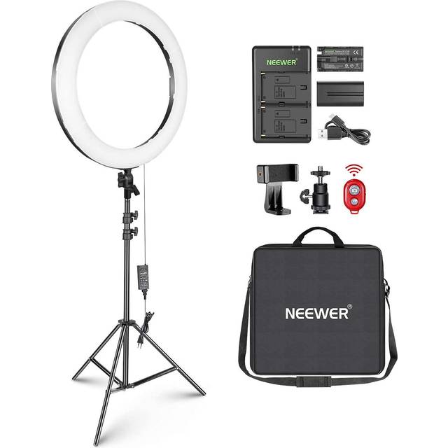 Neewer 20-inch LED Ring Light Kit: (1)44W Dimmable Bi-color Circle