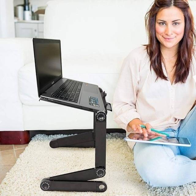 Foldable Aluminum Laptop Stand for Desk: Adjustable & Ergonomic Laptop