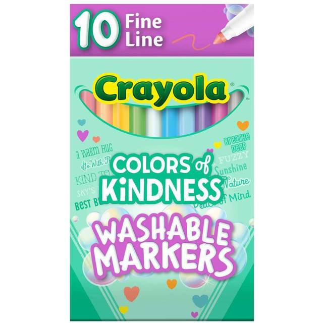 Crayola Ultra-Clean Washable Marker Set - Colors of Kindness, Fine