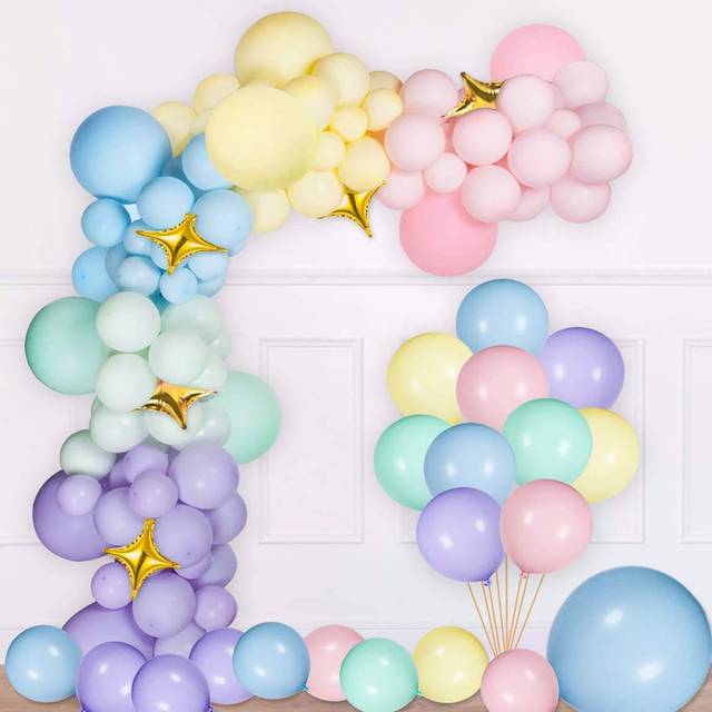 PartyWoo Pastel Balloons, 60 pcs 12 Inch Pastel Latex Balloons, Gold  Glitter Balloons, Pastel Colour Balloons for Pastel Party Decorations,  Pastel