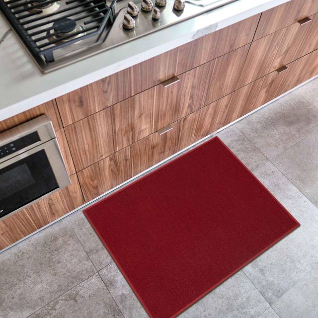 Ottomanson 2-ft x 3-ft Red Rectangular Indoor or Outdoor