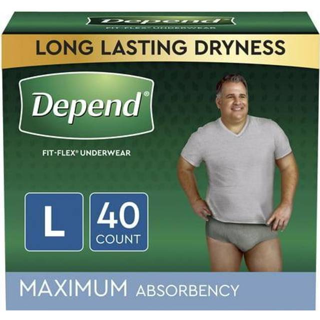 Depend Underwear, Maximum, Large, Stock Up Pack 40 Ea, Adult Incontinence  Products