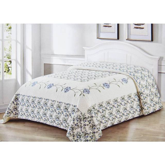 Beatrice Home Fashions Carnation Embroidered or Shams Bedspread