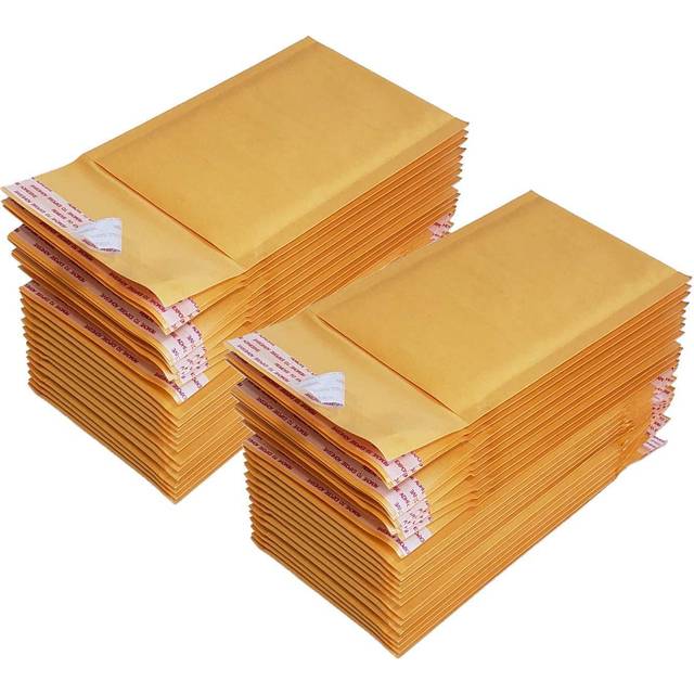 IMBAPrice #000 4 X 8 Kraft Bubble Mailers Padded Envelopes, Total