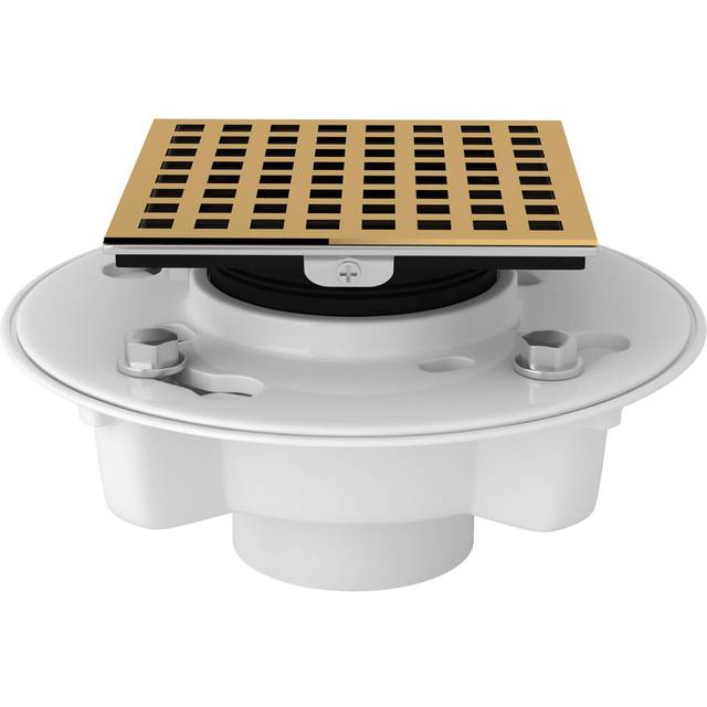 1-3/8 in. Bathtub Strainer Grid Drain Cover, Polished Brass