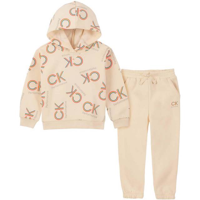 Calvin Klein Little Girl s Logo Hoodie Joggers Set 2 piece Price