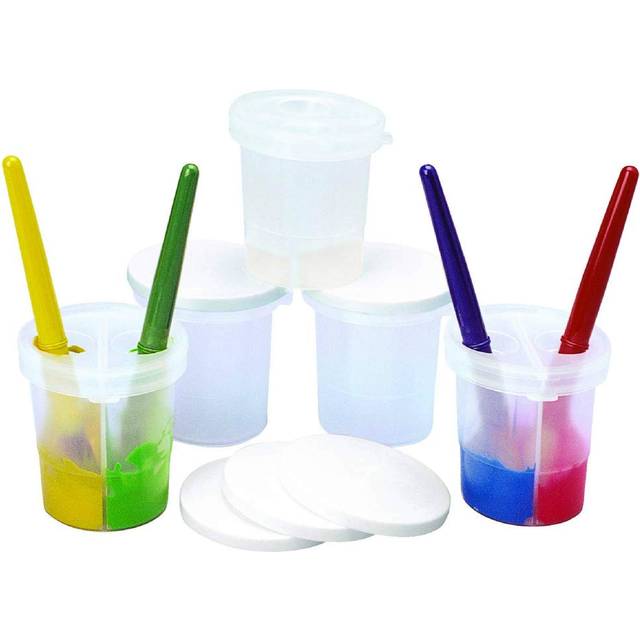 Colorations® Double-Dip Divided Paint Cups Set of 5