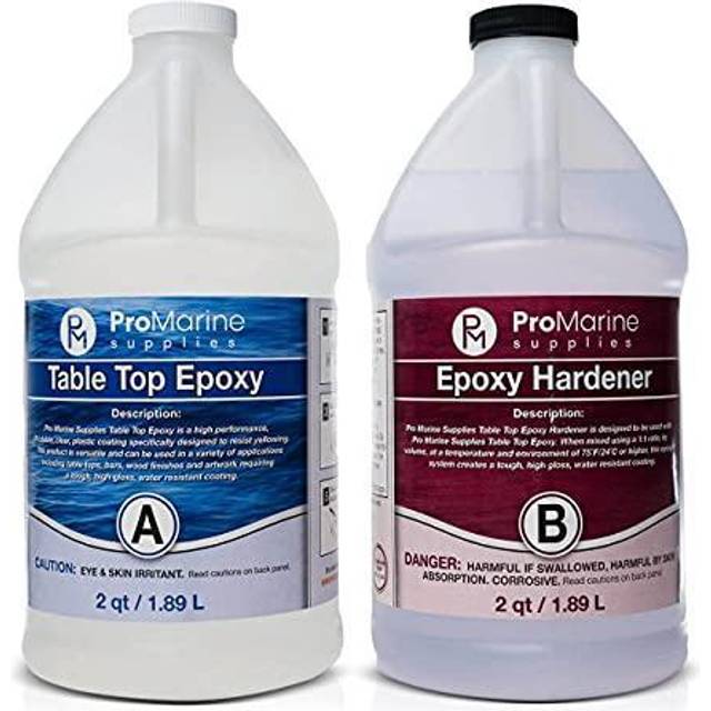 Pro Marine Supplies Clear Table Top Epoxy Resin Wood Protection 3.78L •  Price »