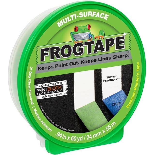 FrogTape Painter's Tape, Multi-Surface, Green, 24mm x 55m