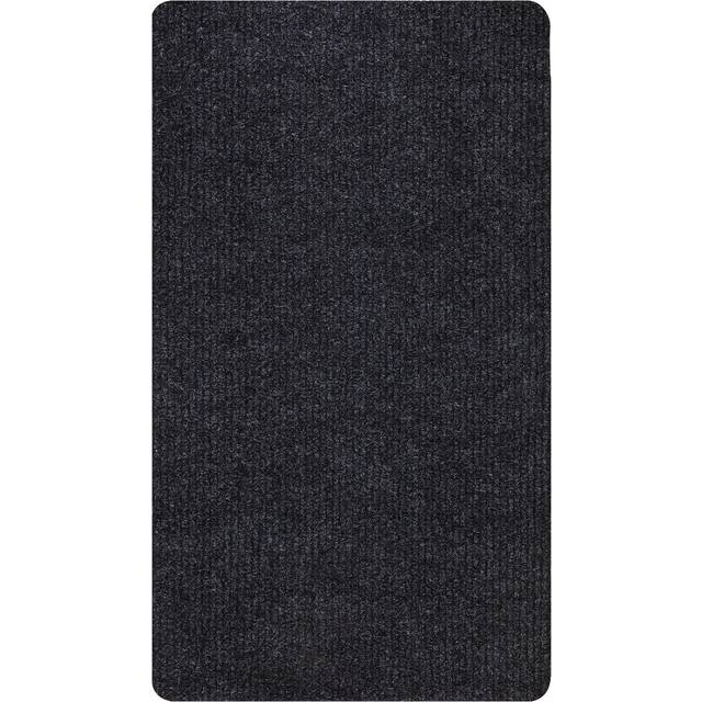 Scrabe Rib Non-Slip Rubberback Black Indoor/Outdoor Utility Rug Ottomanson