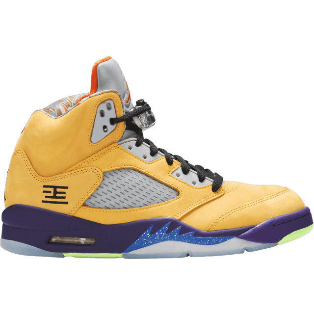 Air jordan yellow hot sale and purple