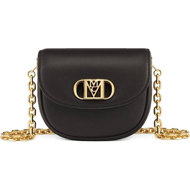 MCM Black Leather Flap Crossbody Bag MCM