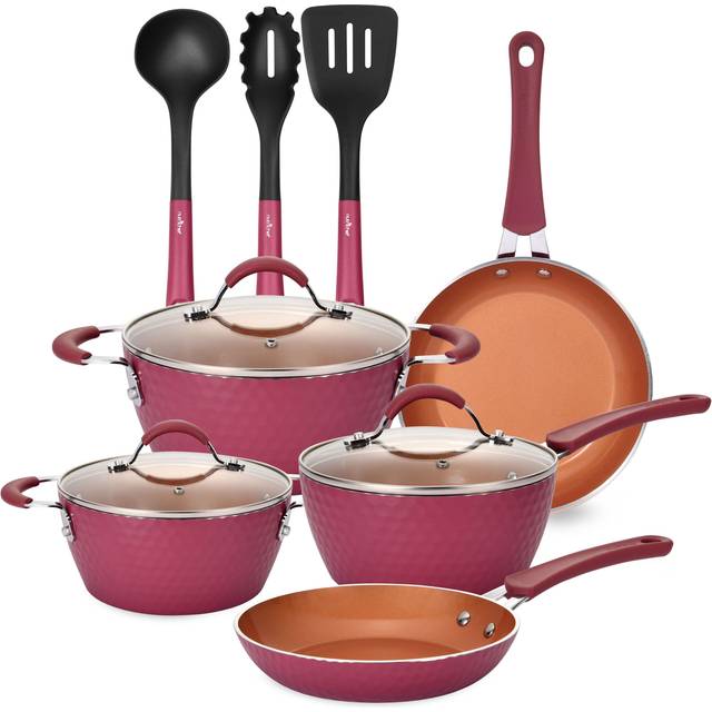 PINK POTS AND PANS SET GREENLIFE CERAMIC NONSTICK VS PARIS HILTON