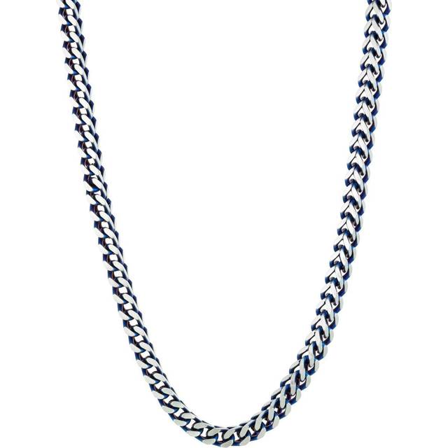 Solid Foxtail Chain Necklace Ion-Plated Stainless Steel 22