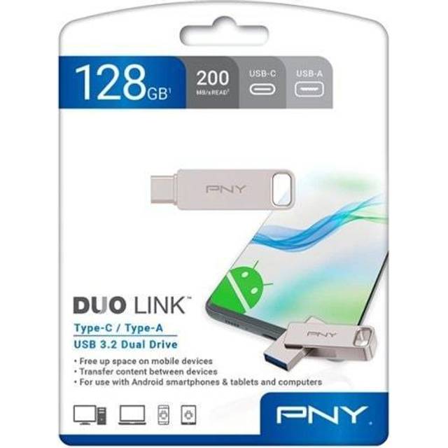 PNY 128GB DUO LINK USB 3.2 Type-C Dual Flash Drive • Price »