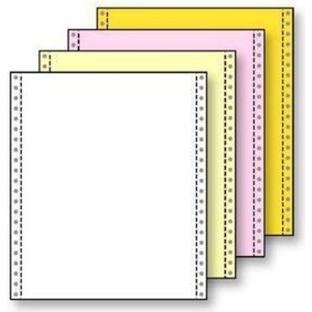 Printworks Professional 4 Part Blank Computer Paper 9 1/2 x 11 White/Canary 800 Sheets 02234 Gold