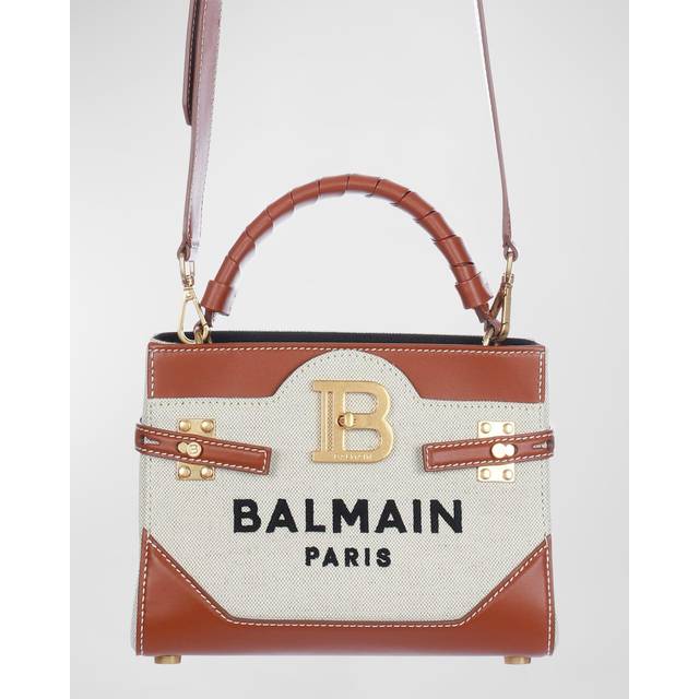 Balmain b buzz canvas and leather handbag Price