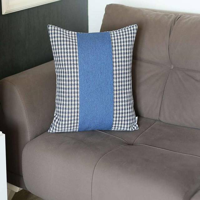 J. by J. Queen New York Mikayla Square Throw Pillow - Blue - 18 in