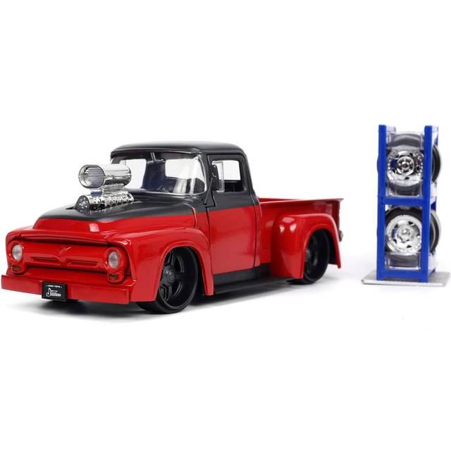 Jada Toys Just Trucks 1:24 1956 Ford F-100 Pickup Truck Red/Dark