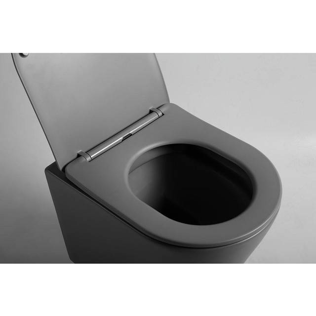 VEROSAN PRO Wand-WC \'Nakia\' spülrandlos inkl. WC-Sitz dunkelgrau matt •  Preis »