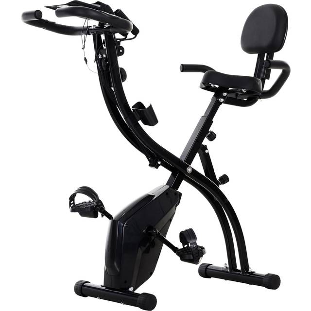 Soozier 2 in 1 Upright Exercise Bike Stationary Foldable Magnetic