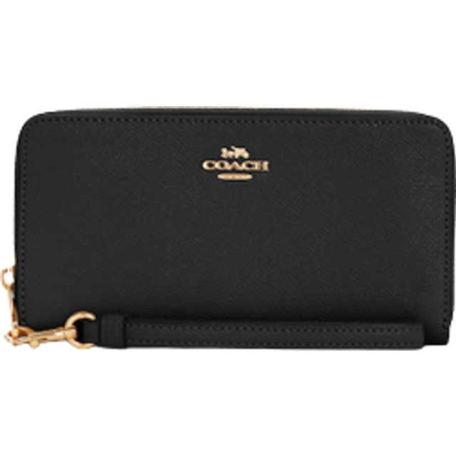 Coach black best sale long wallet